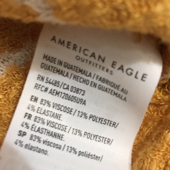 🌻American eagle tie front crop button-down  S - Picture 6 of 6